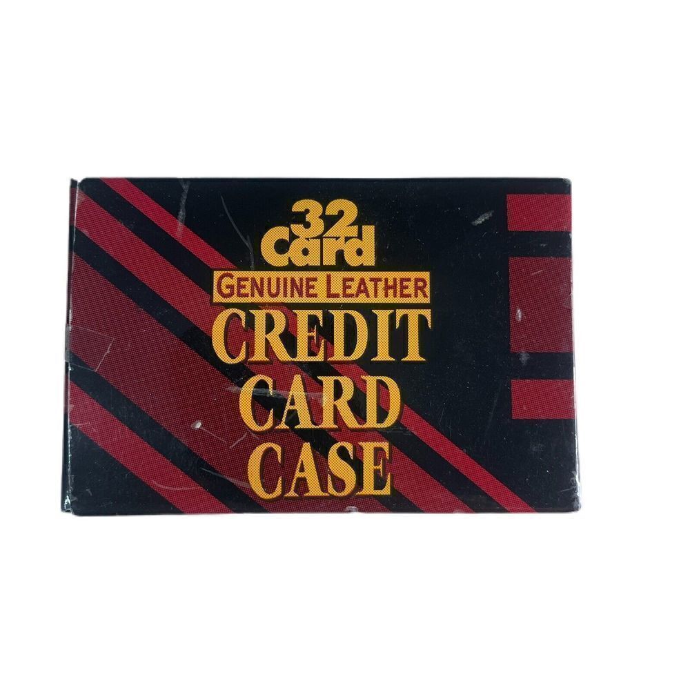 SEALED!!!!! 32 Card Genuine Leather Brown Credit Card Case Brand New